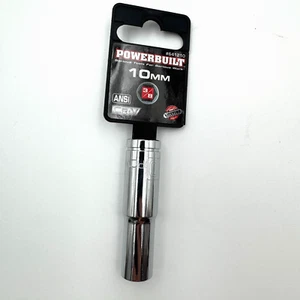 Powerbuilt 10mm Deep Socket 3/8" Drive 6 Point 641210 - Foto 1 di 7