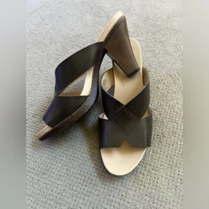 Mootsies Tootsies Moxanak Women’s Size 10 Brown Faux Leather 4” Heel Sandal - Picture 1 of 10