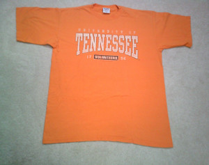 Vintage Tennessee Volunteers T Shirt Mens XL Extra Large Orange 90s USA
