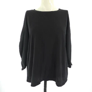 Velvet by Graham Spencer T Shirt Top Black Cotton Dolman Sleeve Relaxed size M - Picture 1 of 9