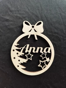 Pallina di Natale🎄 Personalizzata con Nome in Legno ADDOBBI Natalizi🎄 Palline - Foto 1 di 2