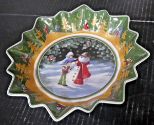Villeroy Boch Mettlach Toy's Fantasy Servier Schneemann Schale Zackenrand bunt - Bild 1 von 5