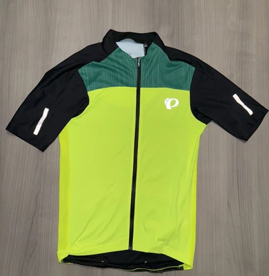 Men's Pearl Izumi Elite Pursuit Cycling Jersey Screaming Yello-Black Rush Size M - Image 1 of 2