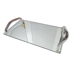Bandeja tocador vintage Lucite Rose asas 9x16 MCM retro Hollywood Regency - Imagen 1 de 10