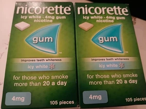 NICORETTE CHEWING GUM ICY WHITE FLAVOUR 210 PIECES 4MG EXPIRY NOVEMBER 2027 - Picture 1 of 23