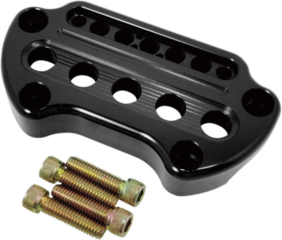 Abrazaderas de manillar con luz indicadora de máquina Joker negras anodizadas 10-306B Foto 1 de 1