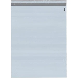 Plymor Poly Mailer 2,25 Mil Borsa Bianco/Grigio con Chiusura e Striscia, 18,75" x 24" - Foto 1 di 1