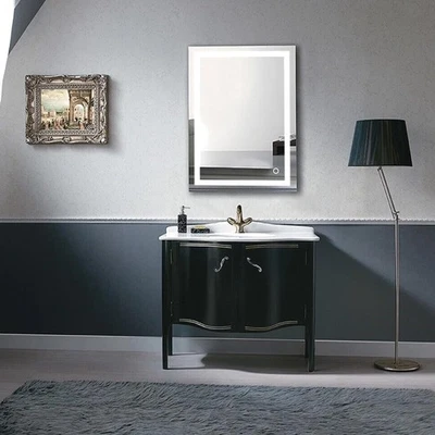 Badspiegel Beleuchtet 80x60cm Dimmbar Touch Schutz Beschlagfrei - Bild 1 von 4