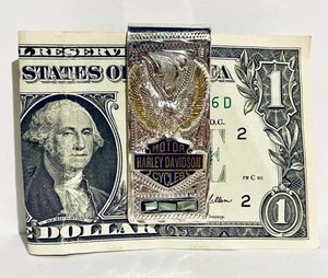 Harley Davidson Motor Cycle Men Women Silver Money Clip - Picture 1 of 4
