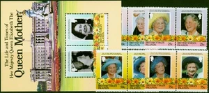 British Virgin Islands 1985 Queen Mother Set of 9 SG579a-MS587a V.F MNH - Picture 1 of 1