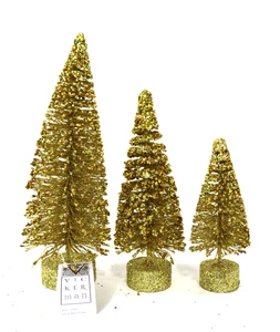 Vickerman - Albero di Natale artificiale ovale glitter oro 5/7/9 non illuminato - Foto 1 di 4