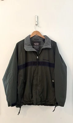 Chaqueta Abrigo Para Hombre Y2K Abercrombie & Fitch Vintage Verde Azul Cremallera Talla Mediana Foto 1 de 4