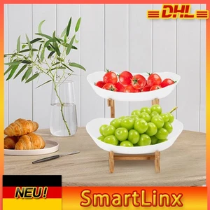 Vassoio portafrutta 2 piani bianco portafrutta moderno vassoio portafrutta - Foto 1 di 15