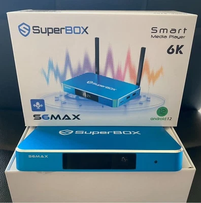 SuperBox S6 Max Android TV Box 4K Smart Media Stream Time Shift telecomando vocale - Immagine 1 di 4