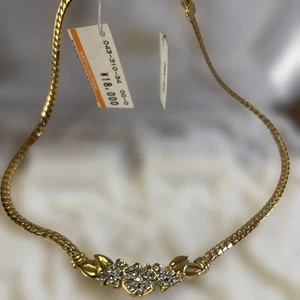 Collar de cadena de oro con piedras PIERRE BALMAIN - Imagen 1 de 6