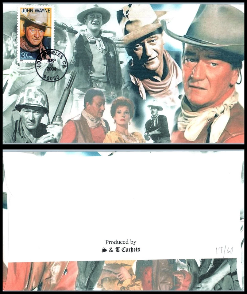 John Wayne Actor Sc 3876 FDC 2004 con caché premium S&T hecho en todas partes 17/60 Foto 1 de 1