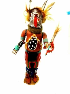 Großer 20" Wolf Kachina Navajo signiert C. Begay - Bild 1 von 10