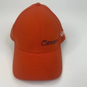 New Era 39Thirty NCAA Clemson Tigers Embroidered Logo Orange Fitted Hat Cap  M/L - Picture 1 of 5