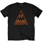 Def Leppard Classic Triangle T Shirt Black New