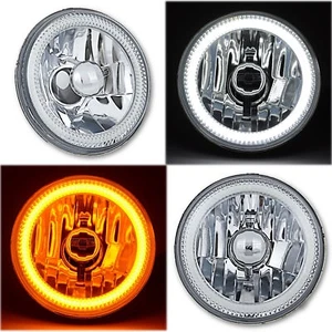 Par de faros ojo de ángel señal de giro LED halo ámbar blanco 5-3/4" Switchback - Imagen 1 de 12