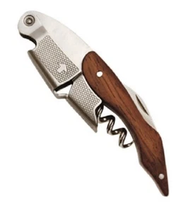 Manico in legno cavatappi professionale doppia cerniera camerieri apribottiglie vino CH003 - Foto 1 di 4