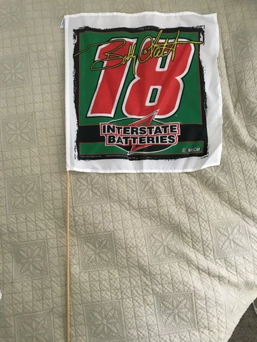 Bobby Labonte #18 Interstate Batteries Stick Flag 16" x 18" New Wincraft Racing Cover