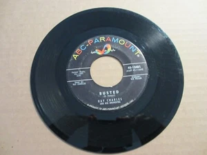 RAY CHARLES - BUSTED ABC-PARAMOUNT 45 - Picture 1 of 2