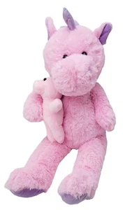 Riesen Plüschtier Einhorn mit Babyeinhorn 80 cm Teddybär - Bild 1 von 3
