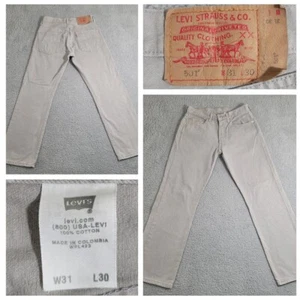 Vintage Levi's 501 Original Jeans Men's 30x28 Gray Light Wash Denim VTG 2004 - Bild 1 von 21