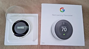 Google Nest 3rd Gen Learning Thermostat A0013, White, New - Picture 1 of 16