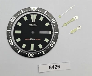 NUEVO JUEGO DE RELOJ DE BUCEO AF SEIKO ESFERA NEGRA INSERTO MANOS IO INSERTADO NEGRO 6309 7290 - Imagen 1 de 2