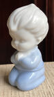 Vintage Inarco E-4754 Porcelain Kneeling Praying Boy Figurine Blue Japan 3.5"