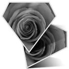 2 x Diamond Stickers 10 cm BW - Hot Fuchsia Rose Flower  #43043