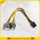 Dual Power Cable SATA PCI-E 8pin(6+2) Male 15pin Extension Cords Multifunctional