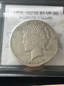 1923S Silver Peace Dollar - Picture 1 of 8