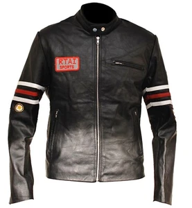 Herren MD Gregory House Hugh Laurie RTAI Sport Motorrad Biker Lederjacke - Bild 1 von 4