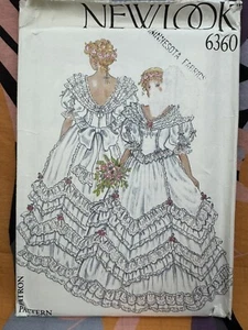 NewLook 6360 ladies' sz 8-18 historical 1800's Bridal gown costume pattern Uncut - Picture 1 of 3
