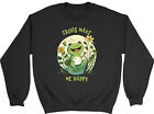 Frogs make me Happy Sweatshirt Mens Womens Pet Toad Amphibian Lover Gift Jumper