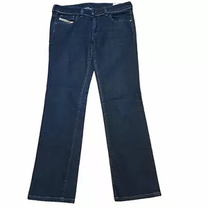 Pantalones de mezclilla Diesel Ronhary para mujer 31W 34L azul oscuro lavado 008AA algodón elástico - Imagen 1 de 11