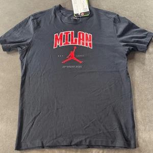 Nike Jordan Milan Jumpman Herren T-Shirt schwarz-rot Gr. M NEU Muster Etikett - Bild 1 von 11