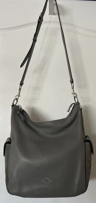 Coach C1522 Pennie Hobo Heather Gray Mixed Leathers Convertible Shoulder Bag EUC - Image 1 of 4