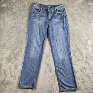 Pantalones de mezclilla Jill para mujer 8 azules algodón tobillo recto informales trabajo minimalista - Imagen 1 de 13