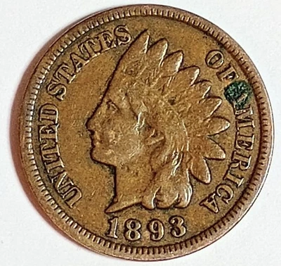 Lote de monedas de 1 centavo Indian Head 1893 *MUY BONITAS *LIBERTAD COMPLETA* $ENVÍO GRATUITO$ #A47 Foto 1 de 2