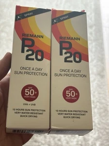 Riemann P20 sun spray Once A Day Sun Protection SPF 50 High, UVA+UVB, 100ml x2 - Picture 1 of 4