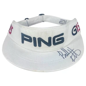 Ping G15 i15 Golf Visor Hat Cap Autographed By Bubba Watson Strapback White - Picture 1 of 8