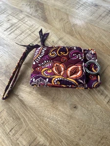 Vera Bradley Safari Sunset Doppel Ausweis Kalbsleder Geldbörse Reißverschluss Clutch Neu ohne Etikett - Bild 1 von 4