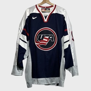 Vintage 1998 USA Pro Cut Authentic Navy Blue Olympic Hockey Jersey 54 2XL - Bild 1 von 8