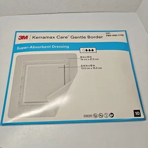 PRD500-1176 3M Kerramax Cuidado Borde Suave Apósito Súper Absorbente 8 x 8" 10 P  - Imagen 1 de 8