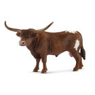 SCHLEICH Farm World Texas Longhorn Bull Toy Figure, Brown/White (13866)