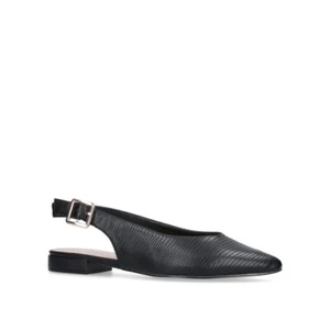 CLEARANCE! BNWT CARVELA KURT GEIGER MILO SLING FLAT SHOES BLACK 7/40 RRP£59 - Picture 1 of 4